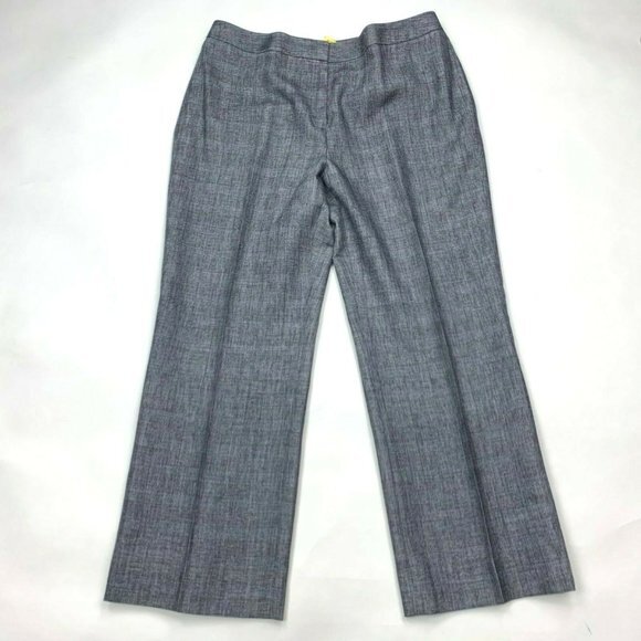 Lafayette 148 Wool Blend Cropped Pants Zip Closure - Picture 1 of 10